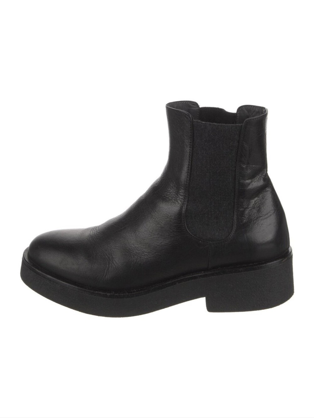 Black Chelsea Leather Boots